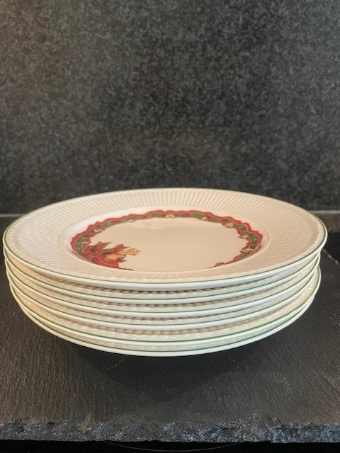 6 Wedgwood Christmas Time borden – 23 cm, Ophalen of Verzenden, Zo goed als nieuw, Bord(en), Overige stijlen