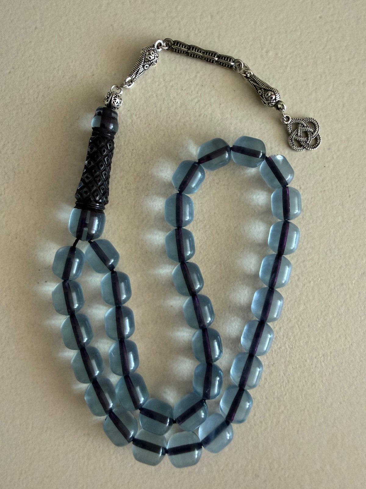 Blauw-Paarse Vliegtuigraam Model Misbaha, Ophalen of Verzenden, Zo goed als nieuw, Blauw
