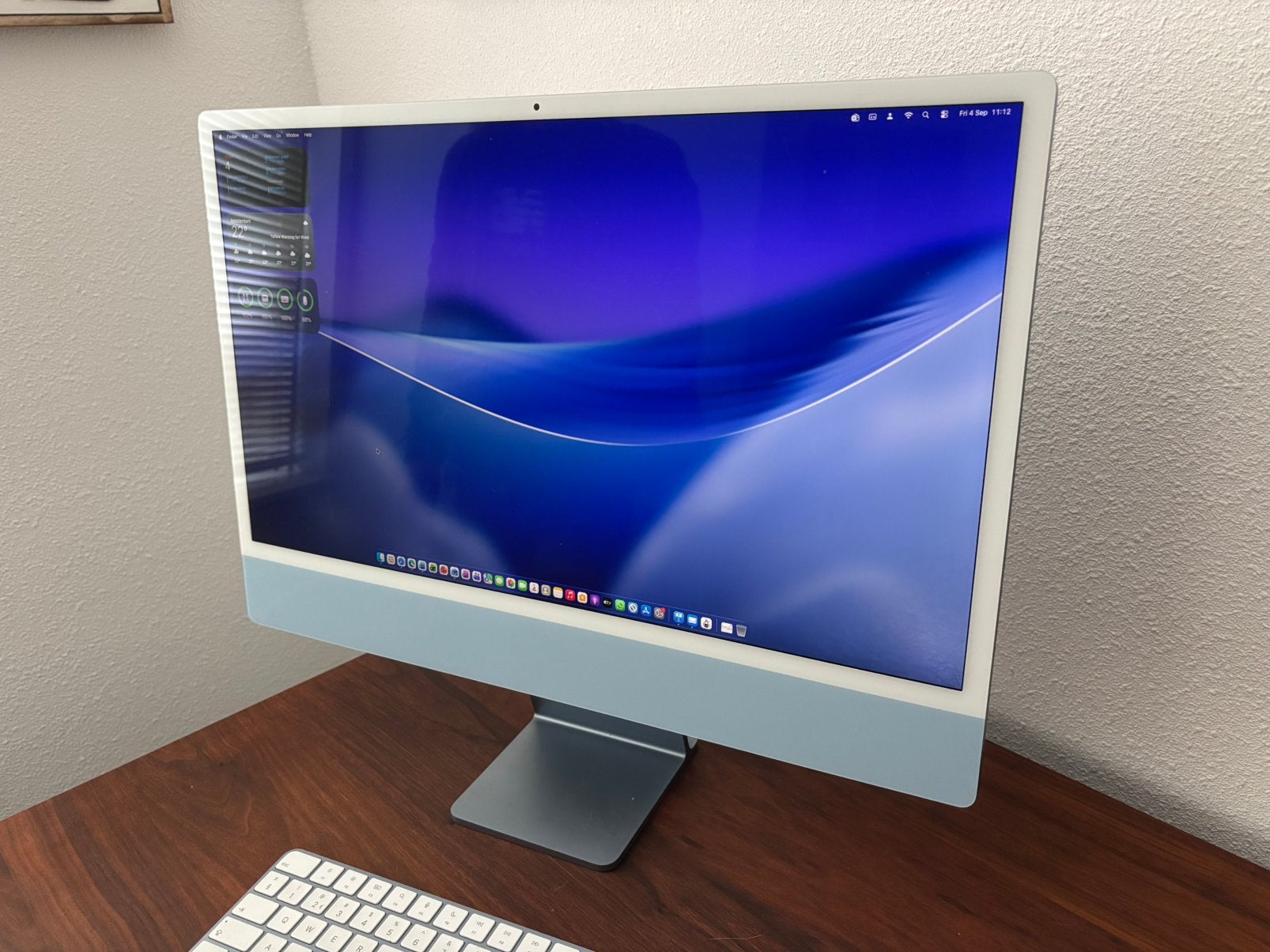 Apple iMac 24” M1 2021 Blauw – 16GB – 512GB – compleet, Computers en Software, Apple Desktops, Ophalen, Zo goed als nieuw, IMac