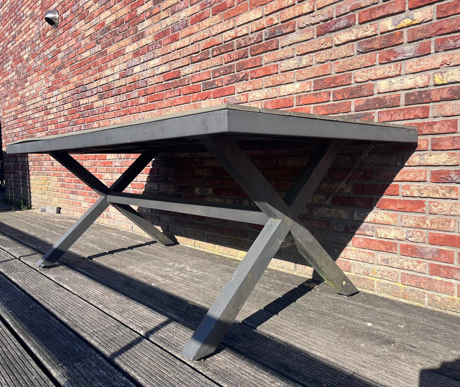 Tuintafel, Ophalen, Zo goed als nieuw, Rechthoekig, Hout