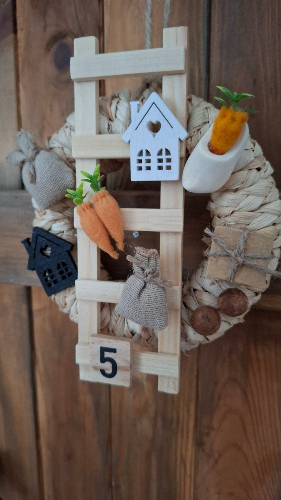 handgemaakt sinterklaas kransje, decoratie, Ophalen of Verzenden, Nieuw