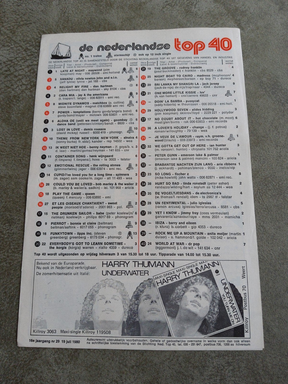 Veronica top 40 lijst, Ophalen of Verzenden, Zo goed als nieuw, Boek, Tijdschrift of Artikel