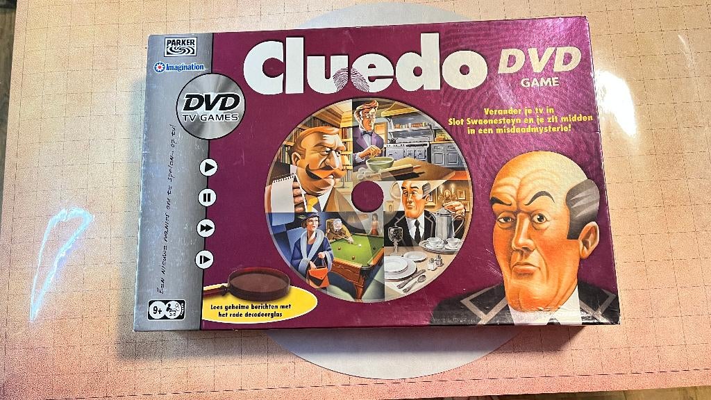 Cluedo DVD-spel - Hasbro/Parker - met DVD en miniatures, Ophalen of Verzenden, Gebruikt