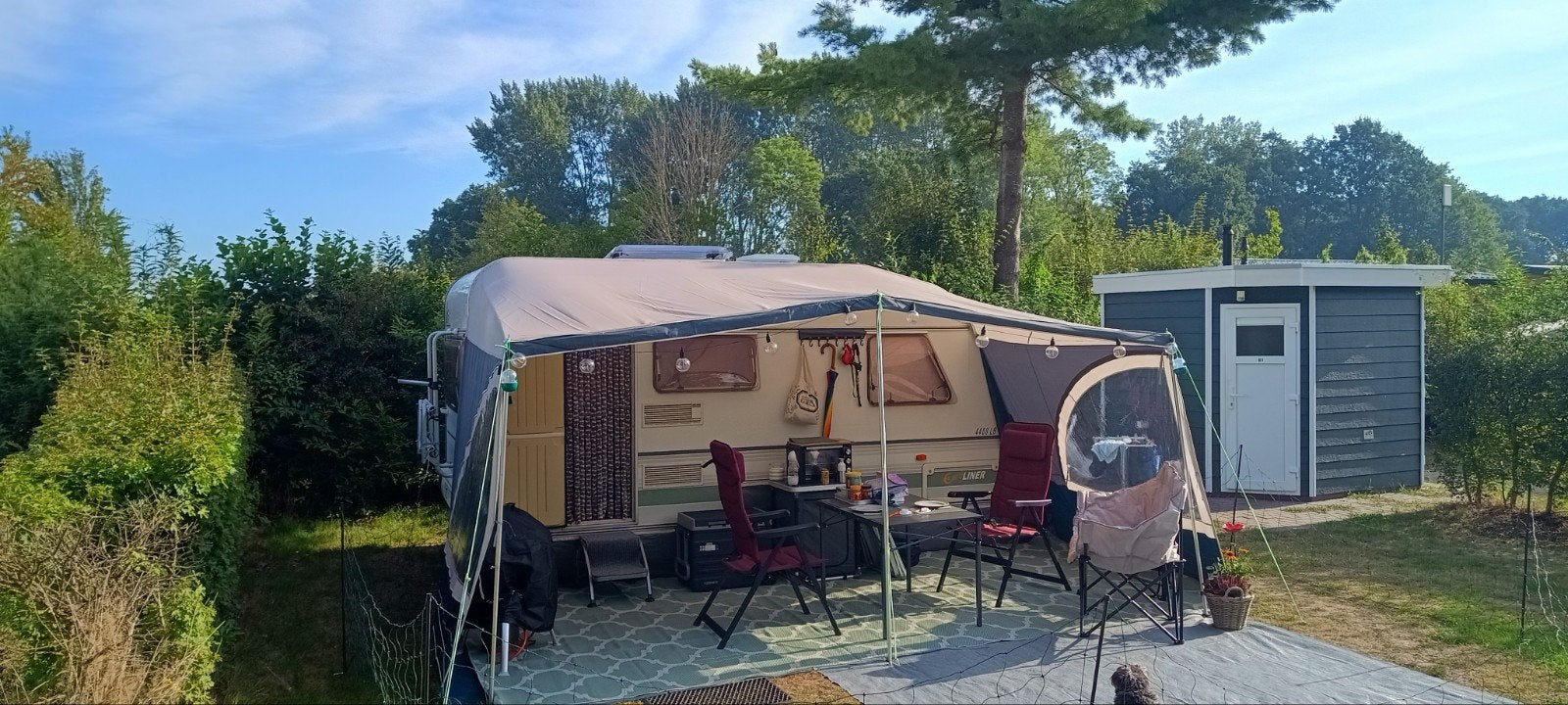 Obelink Hypercamp luifel met aluminium stokken, Ophalen, Gebruikt, Overige merken