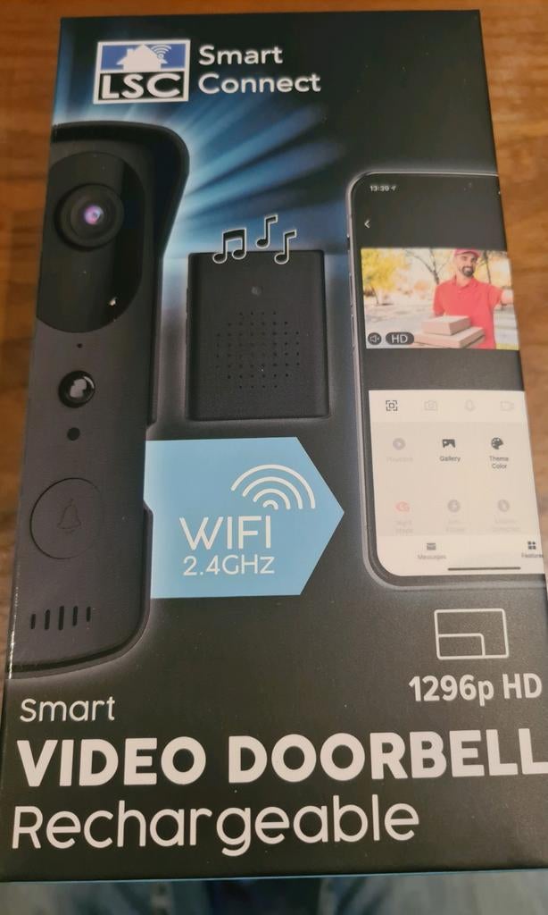 Lsc smart connect video deurbel met accu, Huis en Inrichting, Deurbellen, Ophalen of Verzenden, Nieuw, Draadloos