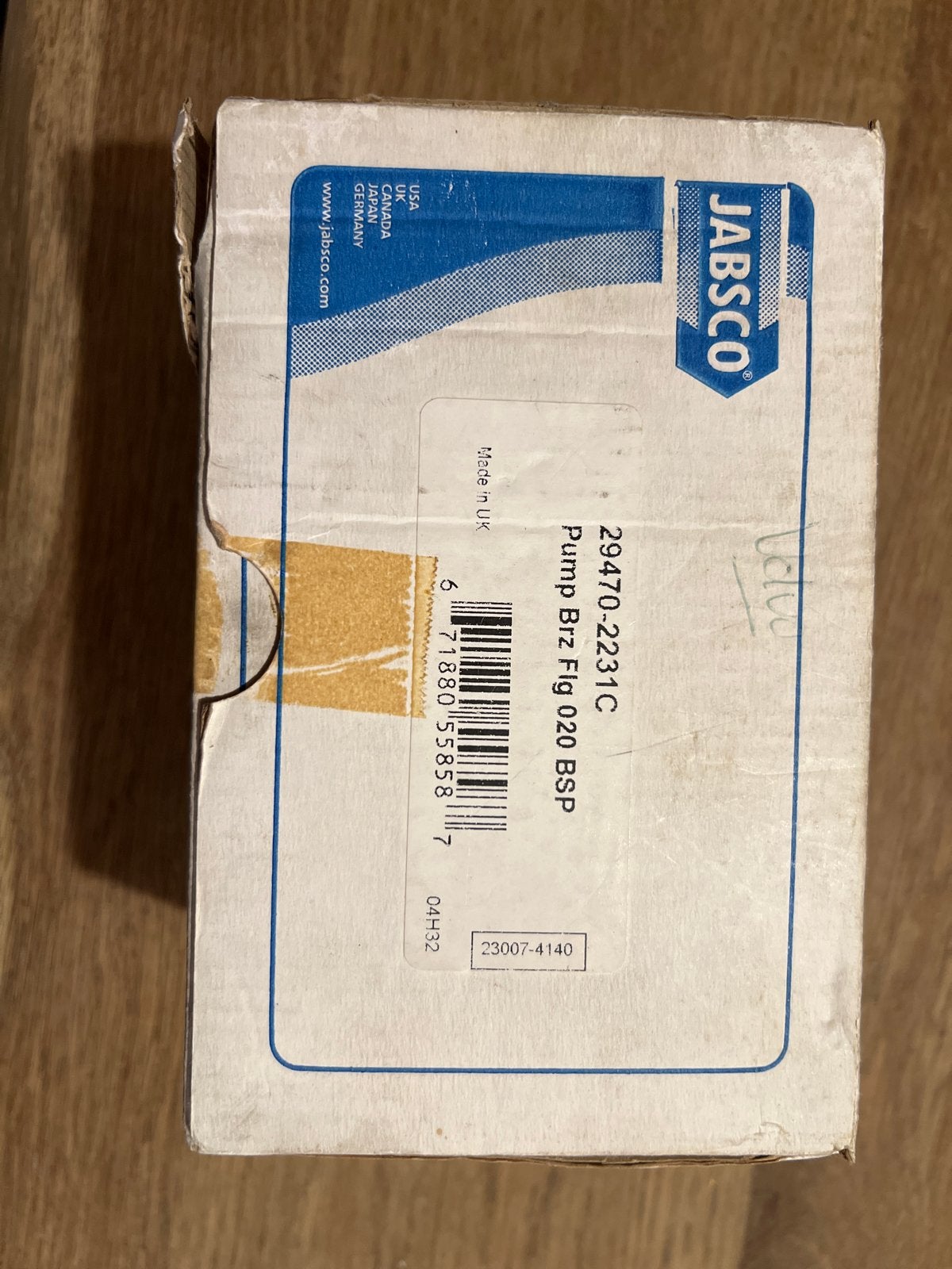 Jabsco 29470-2231C Bronzen Flenspomp 020 BSP nieuw, Watersport en Boten, Ophalen of Verzenden, Nieuw, Motor en Techniek