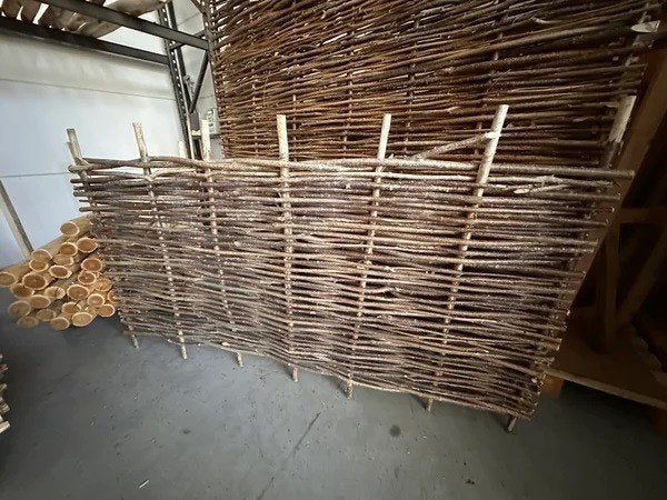 1x Ambachtelijk vlechtscherm 90x180 tuinscherm Hazelaarhout, 150 tot 200 cm, Nieuw, Ophalen of Verzenden, Minder dan 100 cm
