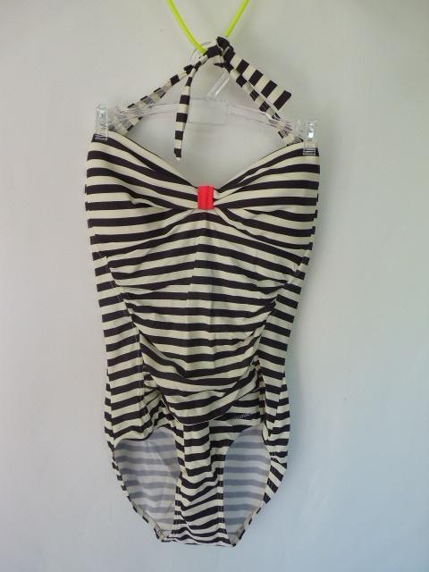 Zwart wit strepen navy stijl halter badpak mt 38, Nieuw, Badpak, Ophalen of Verzenden, Manouxx