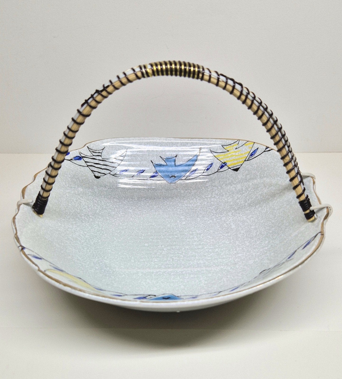 Vintage keramieken bonbonschaaltje met vis decor, 1950, Ophalen of Verzenden
