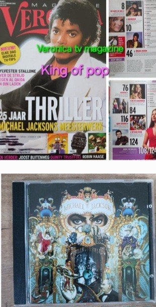 Michael Jackson CD + Veronica TV- GIDS+ KNIPSELS, Ophalen of Verzenden, 1990 - 1999, Gebruikt