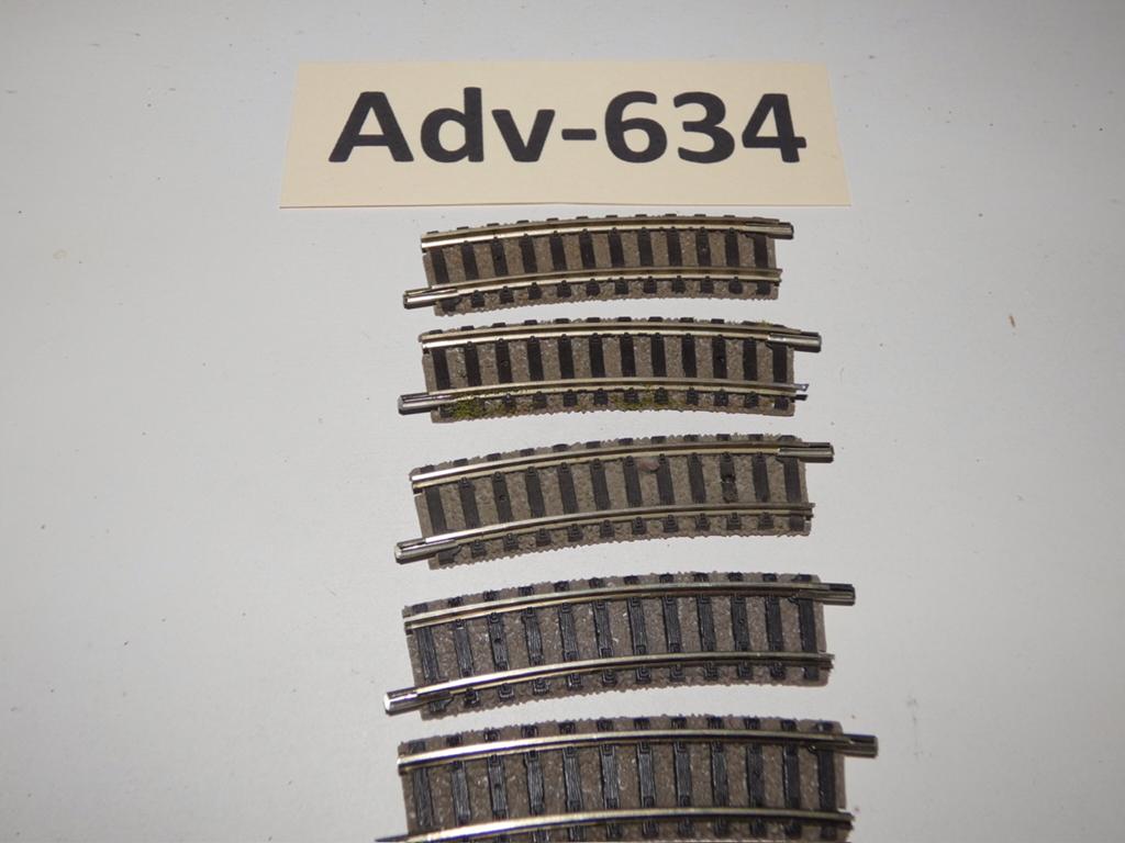 Adv-634 N Spoor Gebogen Rails 9127 Fleischmann DB, Hobby en Vrije tijd, Modeltreinen | N-Spoor, Gebruikt, Gelijkstroom, Fleischmann