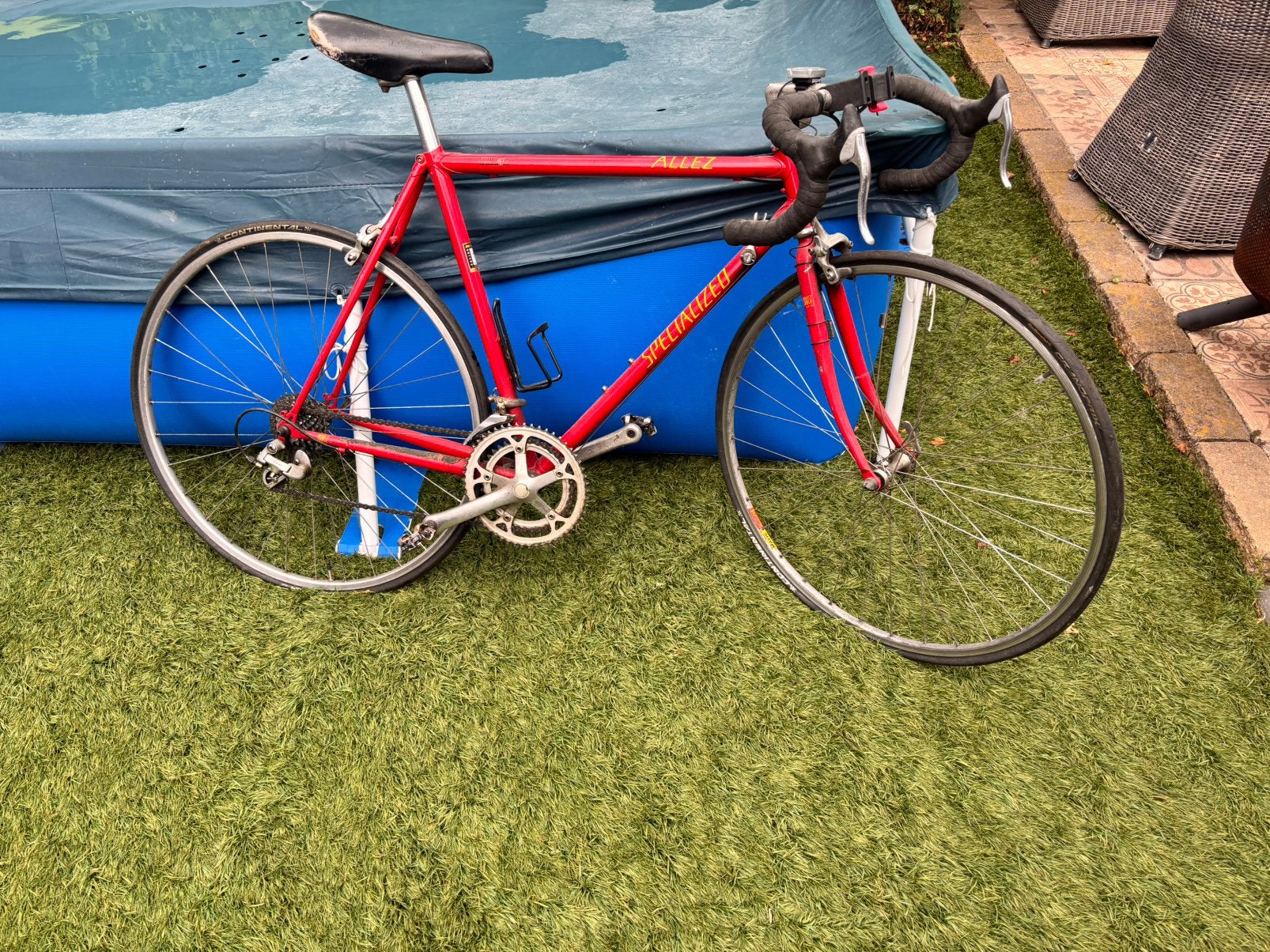 Klassieke Specialized Allez, Gebruikt, 10 tot 15 versnellingen, Velgrem, Aluminium