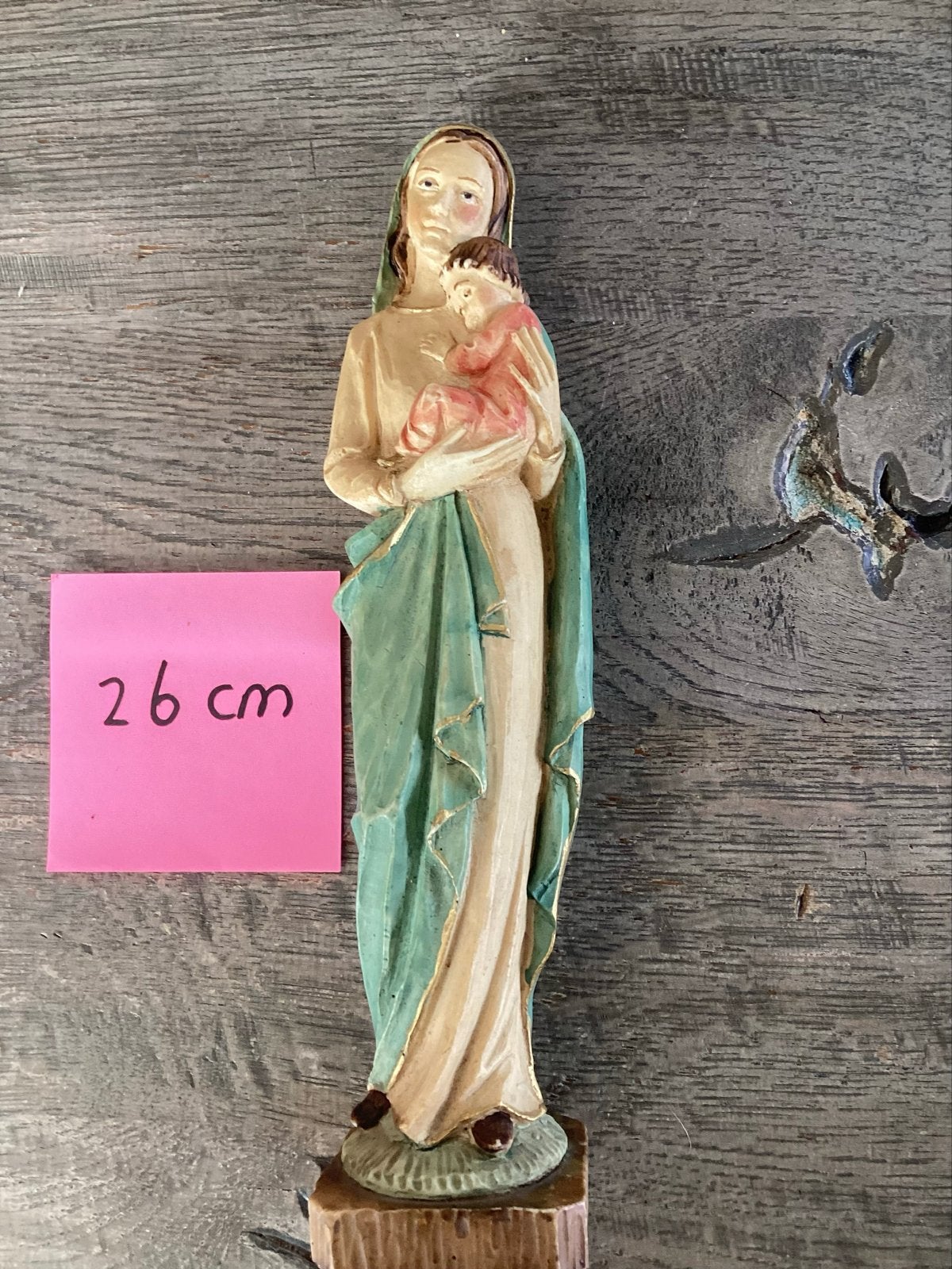 Beeldje Maria met kindje Jezus - 26 cm, Ophalen of Verzenden