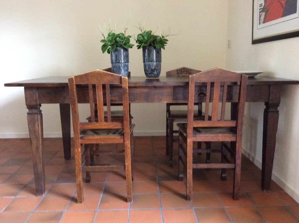 Teak houten tafel, Ophalen, Gebruikt, Teakhout, 50 tot 100 cm