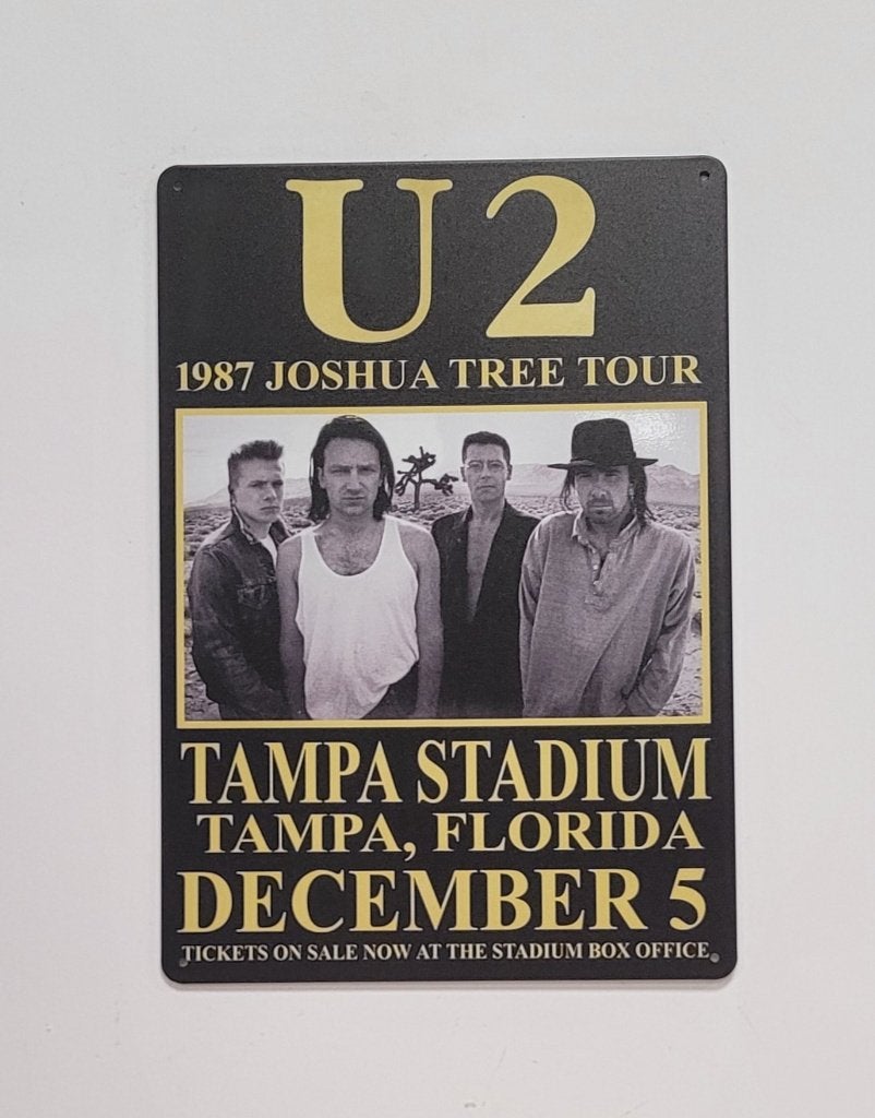 U2 Joshua Tree tour 1987 reclamebord van metaal wandbord, Info@deconoord.nl, Deco Noord, Nieuw, Ophalen of Verzenden
