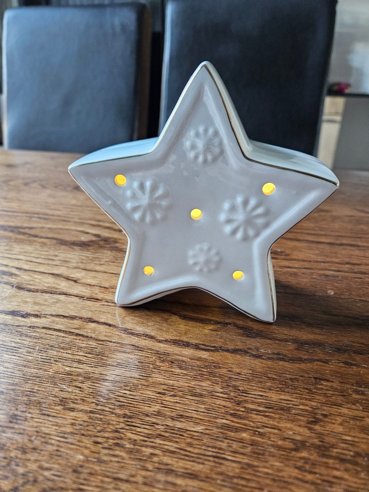 Nieuwe Ongebruikte Sneeuw Kerstster Met Verlichting, Ophalen of Verzenden, Nieuw