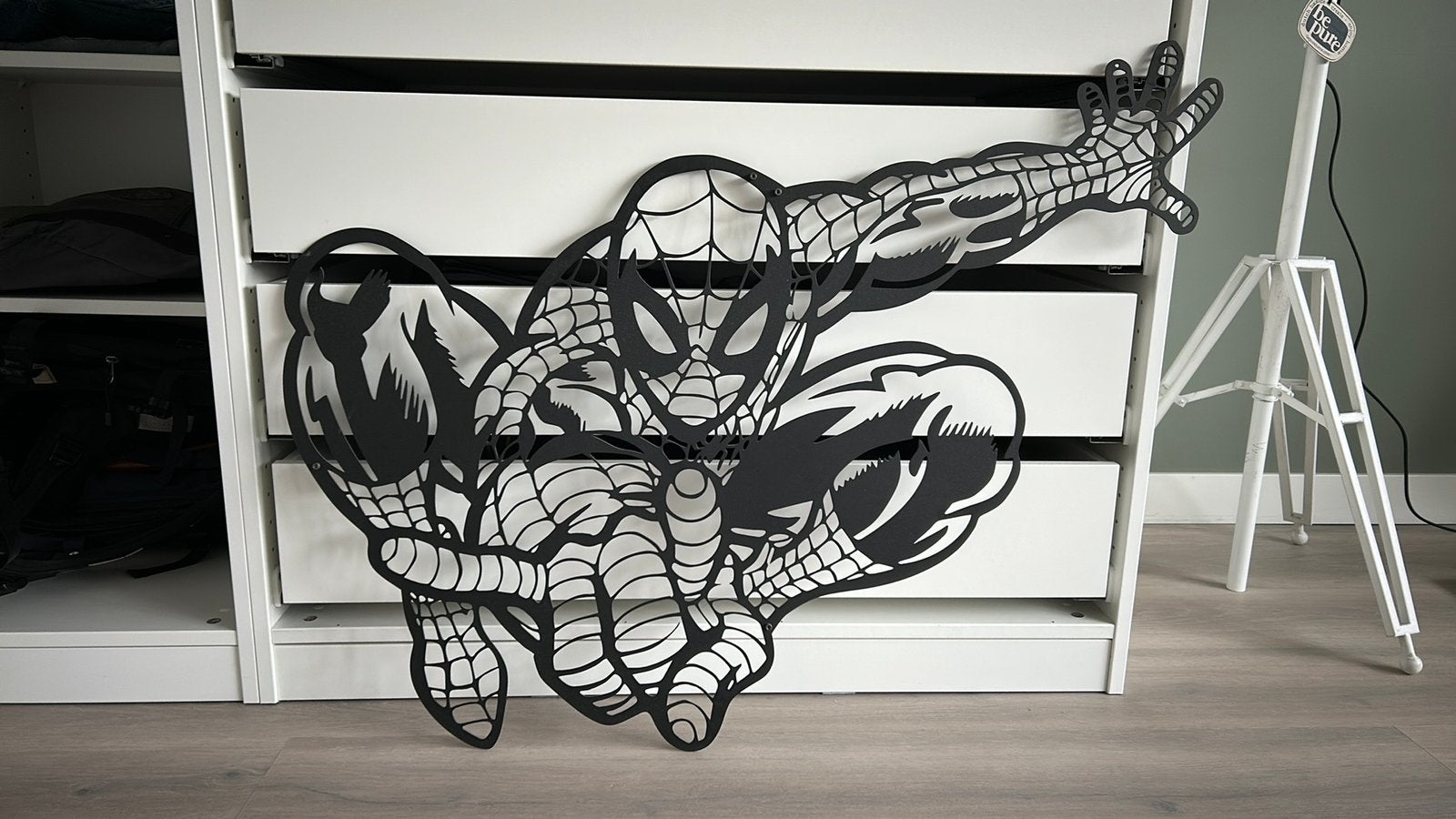 Spiderman schilderij / wanddecoratie. Metaal. Zgan, Ophalen, Zo goed als nieuw