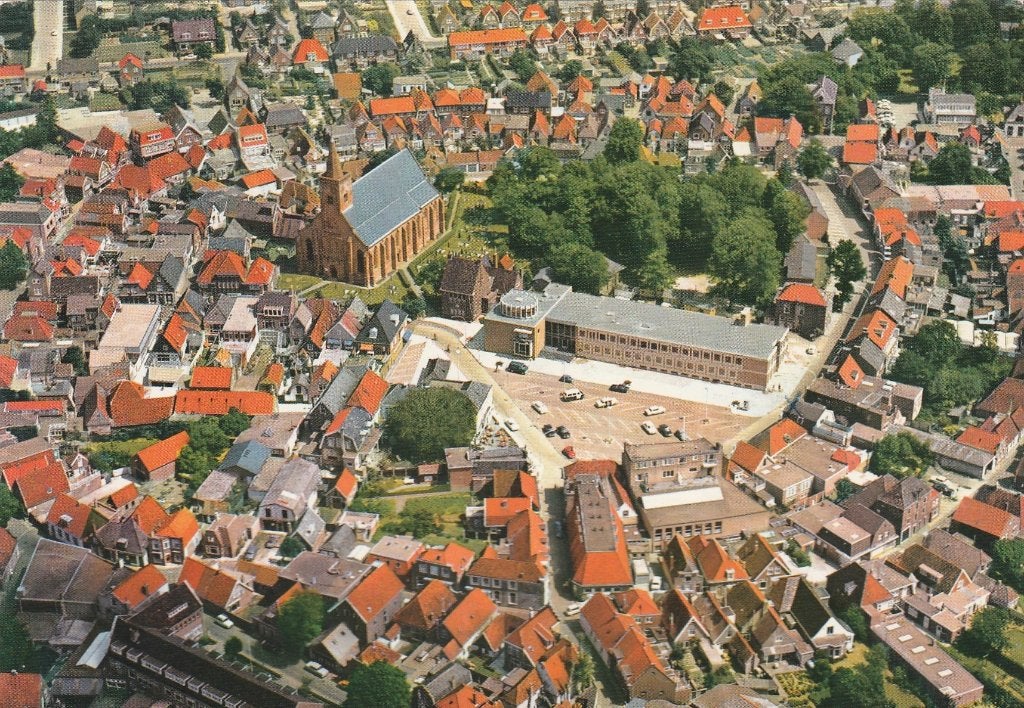 DEN BURG Panorama Luchtfoto, Verzenden, 1960 tot 1980, Gelopen, Waddeneilanden