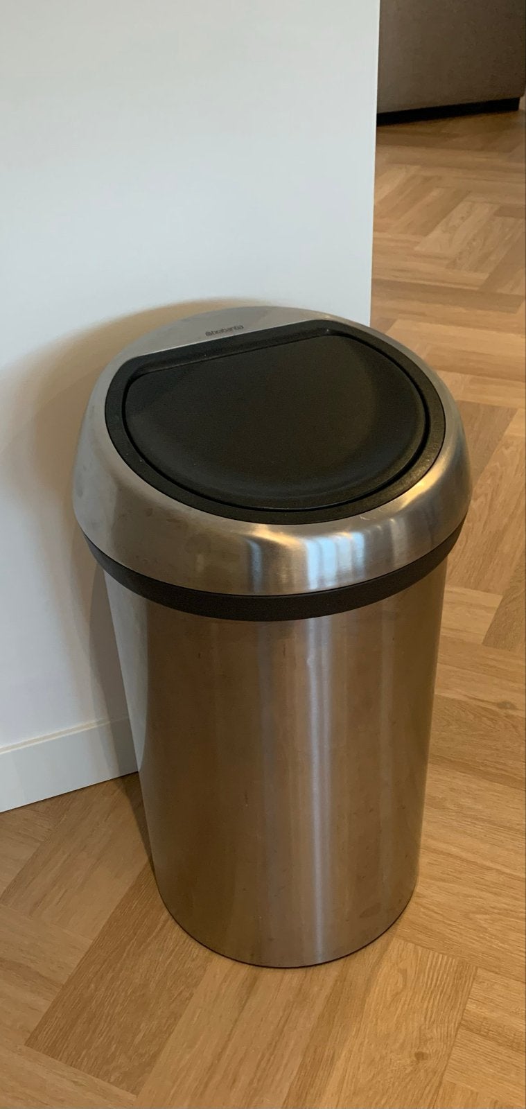 Brabantia Touch Bin RVS 50-60L, 40 liter of meer, Ophalen, Gebruikt, Rvs