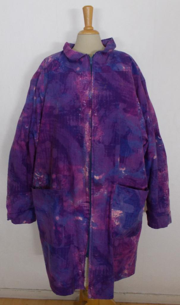 Aparte tie-dye paarse katoenen handgemaakte jas! XL, Verzenden, Zo goed als nieuw, Maat 46/48 (XL) of groter, Overige kleuren