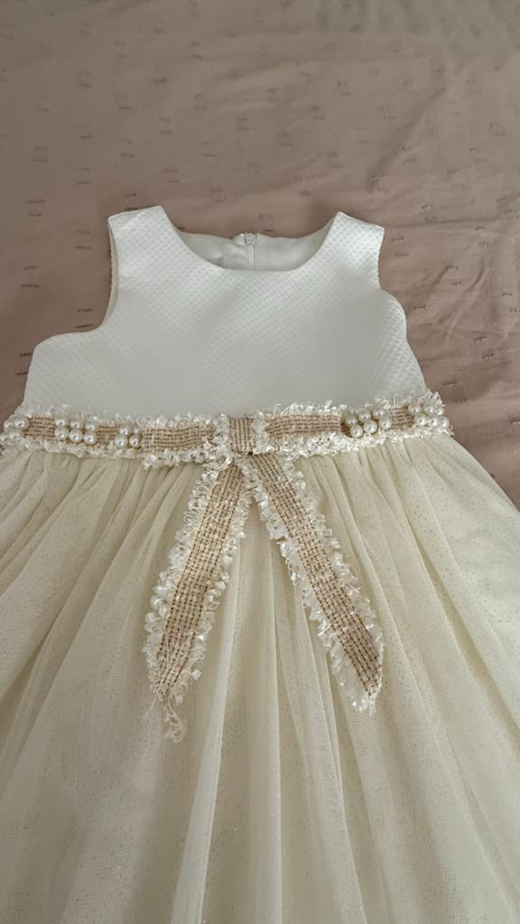 Elegante Witte Feestjurk voor Meisjes, Kinderen en Baby's, Kinderkleding | Overige, Verzenden, Zo goed als nieuw, Meisje