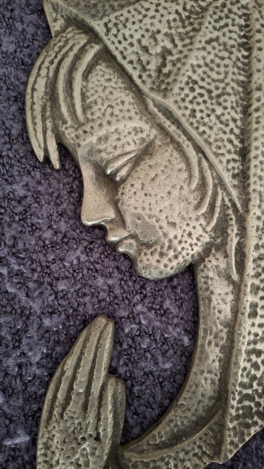 Relief Maria - wanddecoratie metaal 35 cm, Ophalen of Verzenden