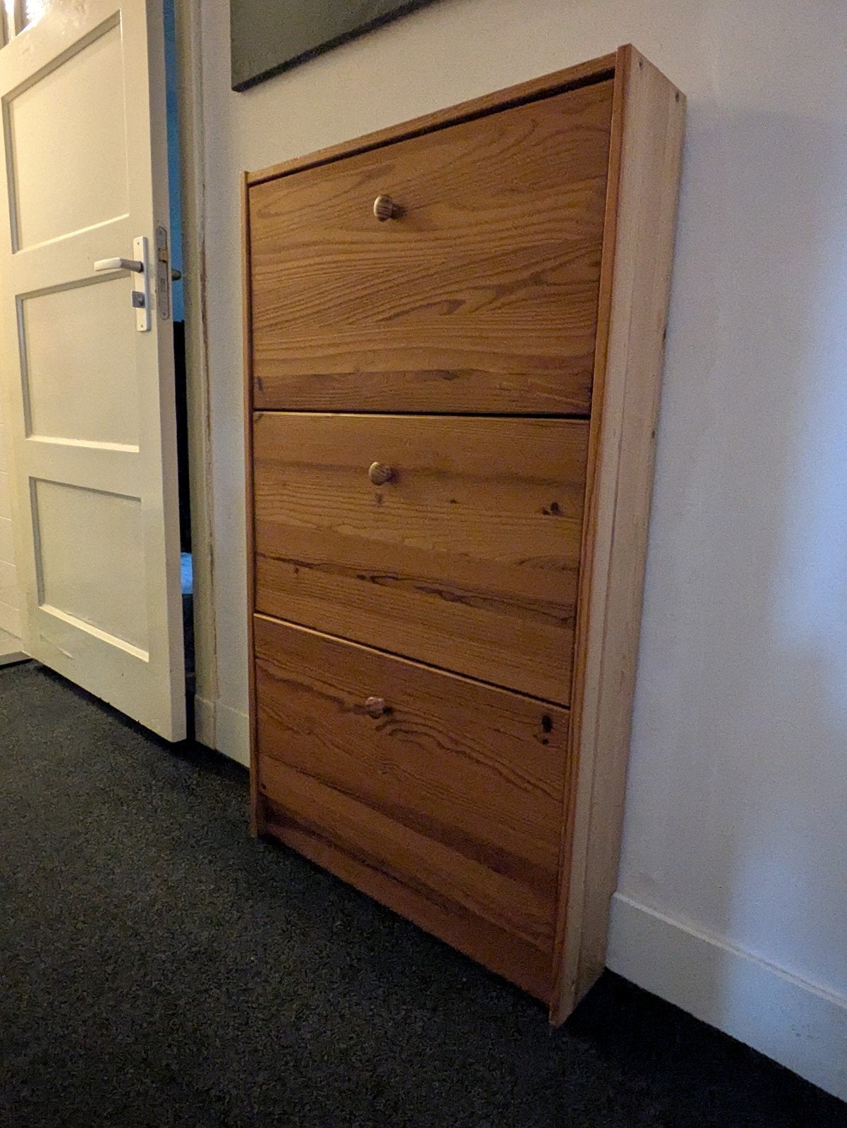 Houten schoenenkast - 64x15x113 cm, Ophalen, Gebruikt, Landelijk