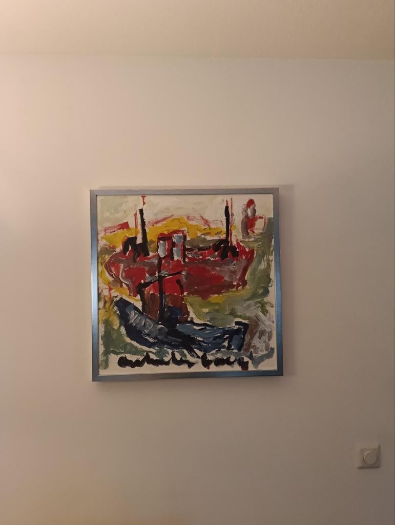 Schilderij van Anton Heyboer, Antiek en Kunst, Kunst | Schilderijen | Abstract, Ophalen of Verzenden