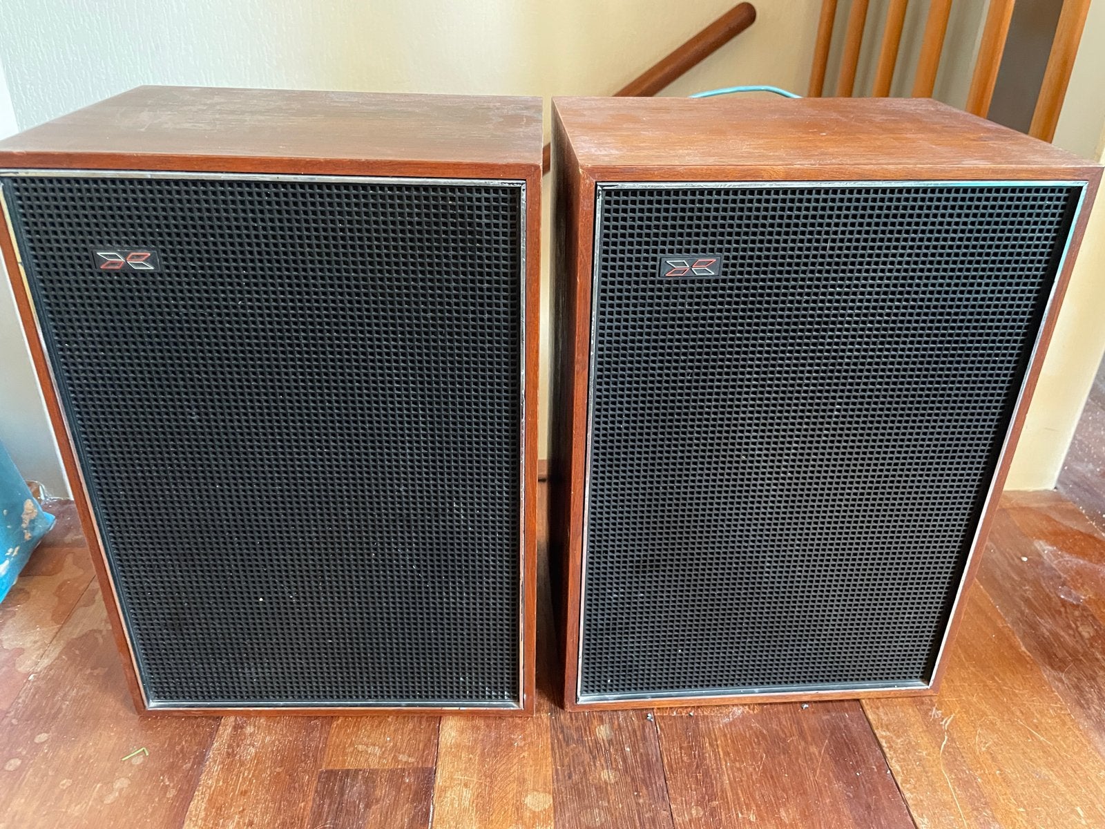 Vintage Philips SA5975/ODP/80 speakers - 10W, Gebruikt, Minder dan 60 watt, Front, Rear of Stereo speakers, Ophalen