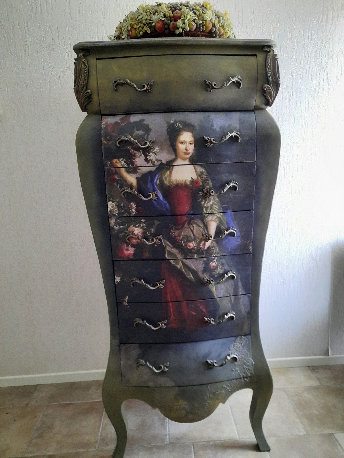 Prachtige kast, Ophalen, Barok, 5 laden of meer, Eikenhout