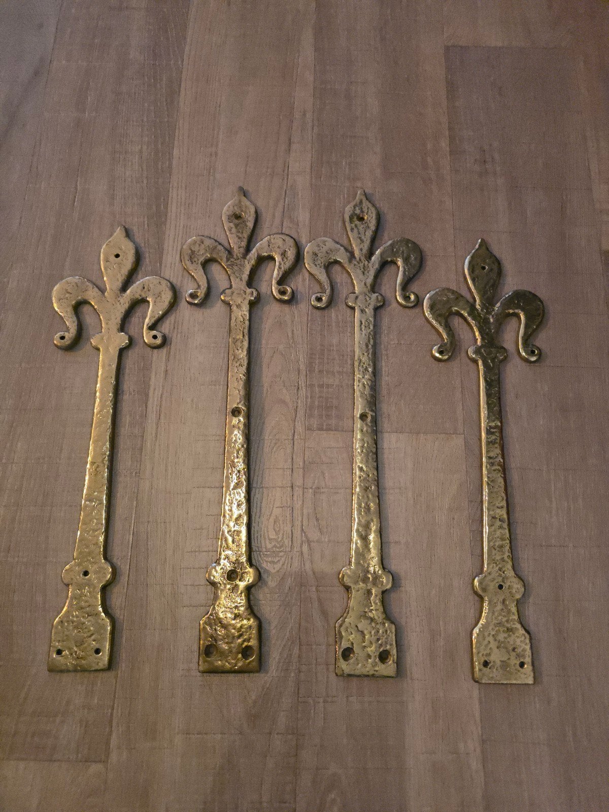 2 sets (4st) authentieke antieke bronzen sierhengen €149, Ophalen of Verzenden, Brons