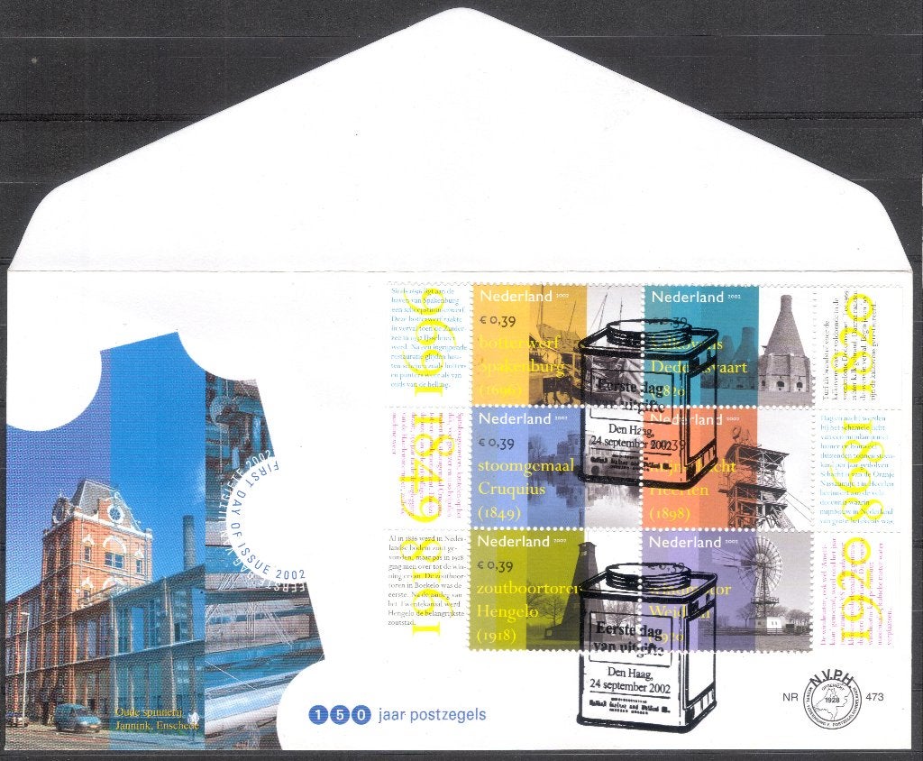 E473 - industriële monumenten- twee enveloppen, Verzenden, Onbeschreven, Nederland