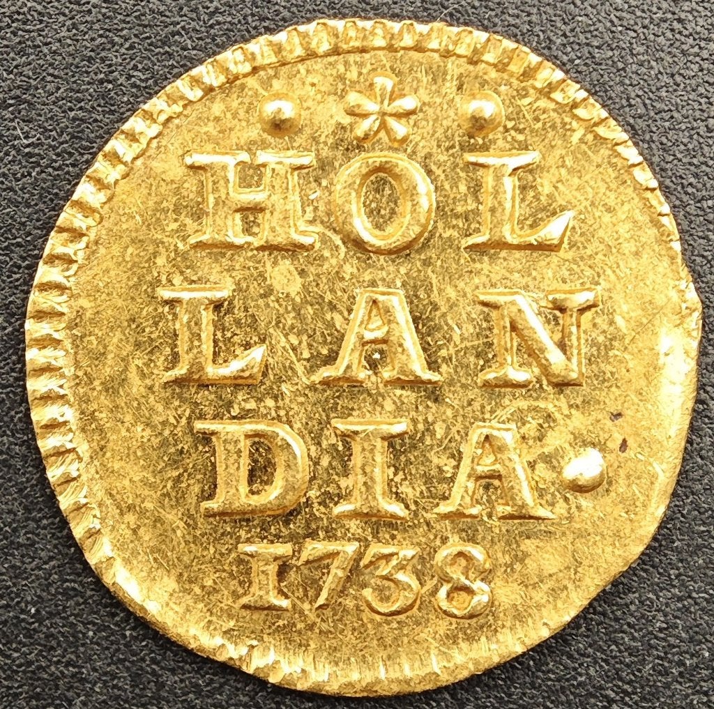 1738 Bezemstuiver Holland Afslag in Goud, Vóór koninkrijk, Verzenden, Losse munt, Goud