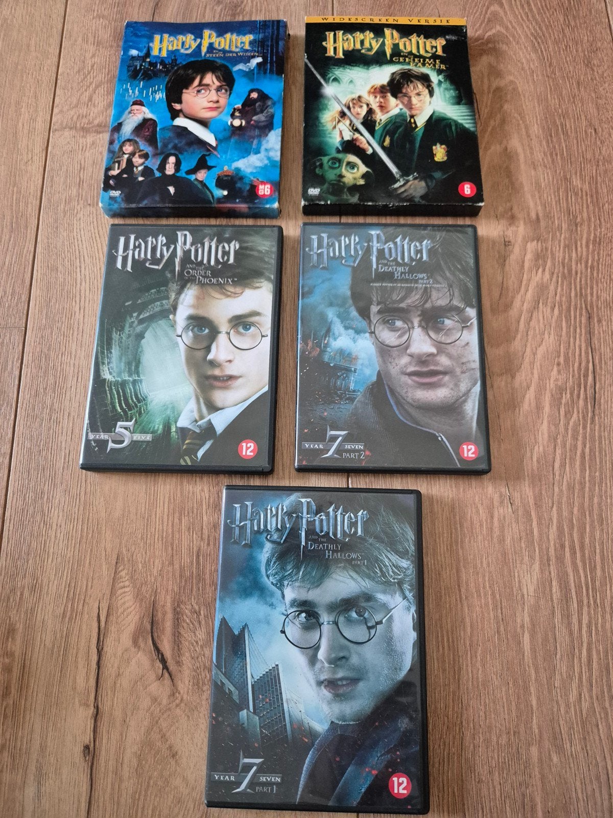 5 x DVD Harry Potter, Vanaf 12 jaar, Ophalen of Verzenden, Gebruikt