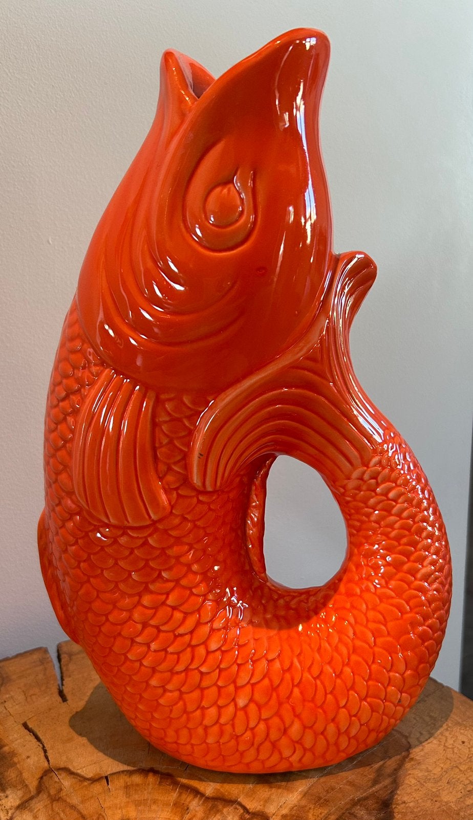 Vaas vis oranje (intratuin), Ophalen, 32 cm, Oranje, Zo goed als nieuw