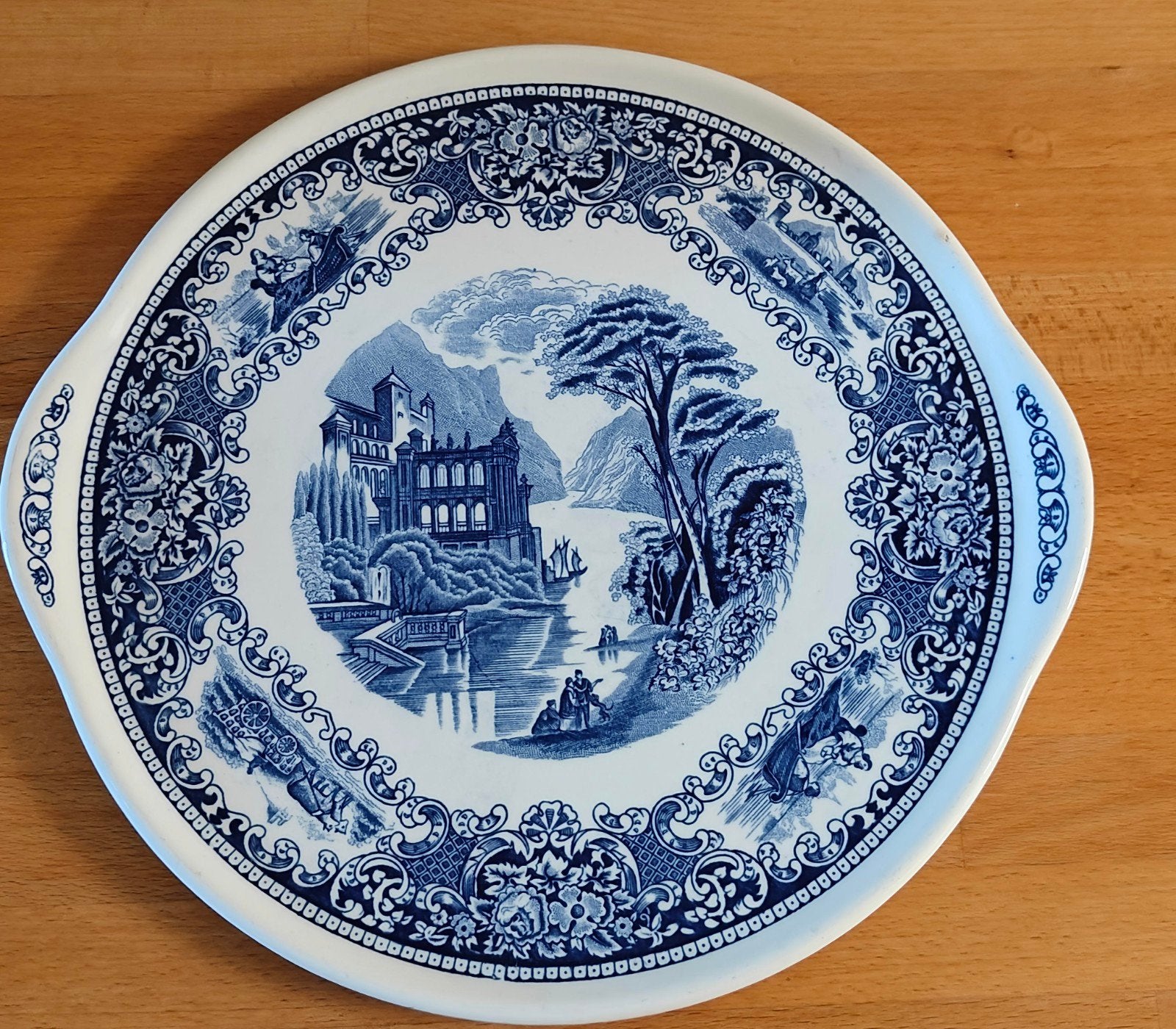 Royal Sphinx Cambridge Old England Vla Schaal - Blauw 32cm, Ophalen of Verzenden