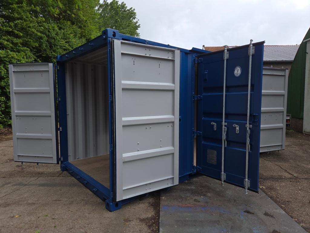 Nieuwe  20 ft zeecontainer extra zijdeuren, Zakelijke goederen, Ophalen of Verzenden