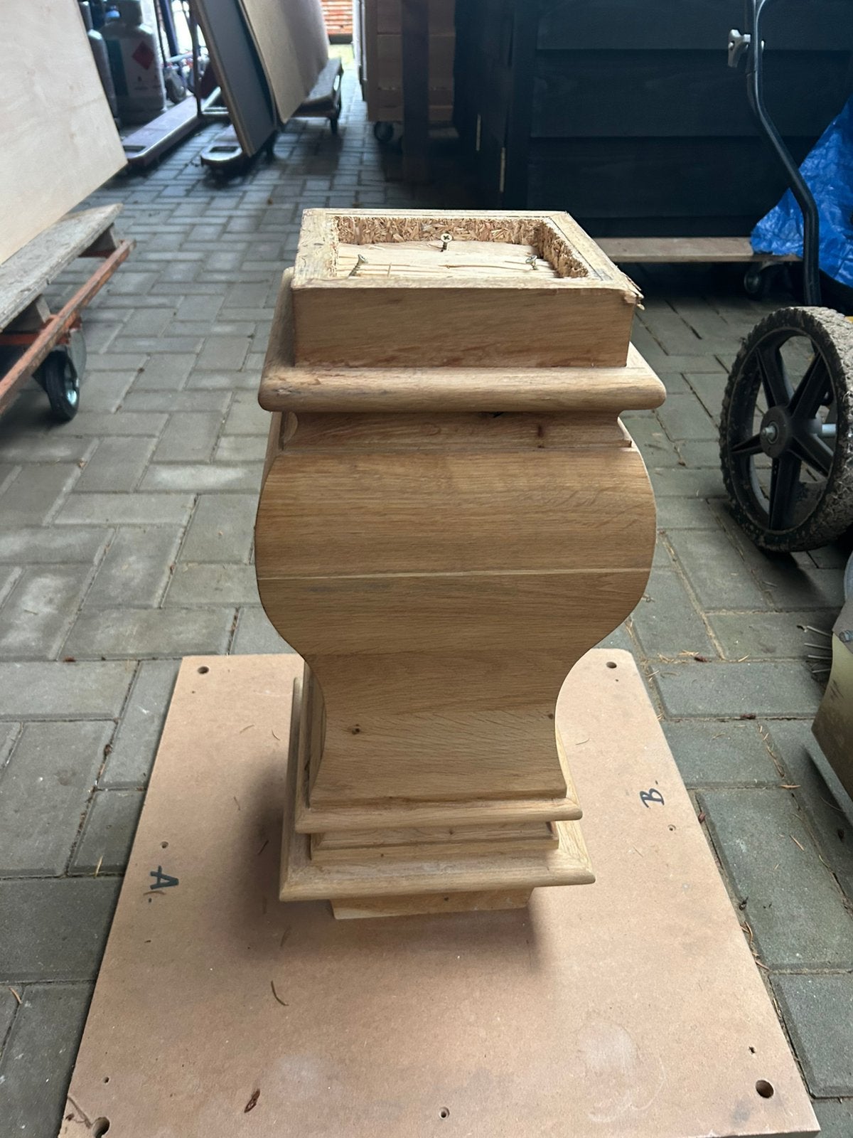 Massief eiken tafelpoot | kloosterpoot massief eiken, Tafelpoot, 150 tot 200 cm, Eikenhout, Nieuw