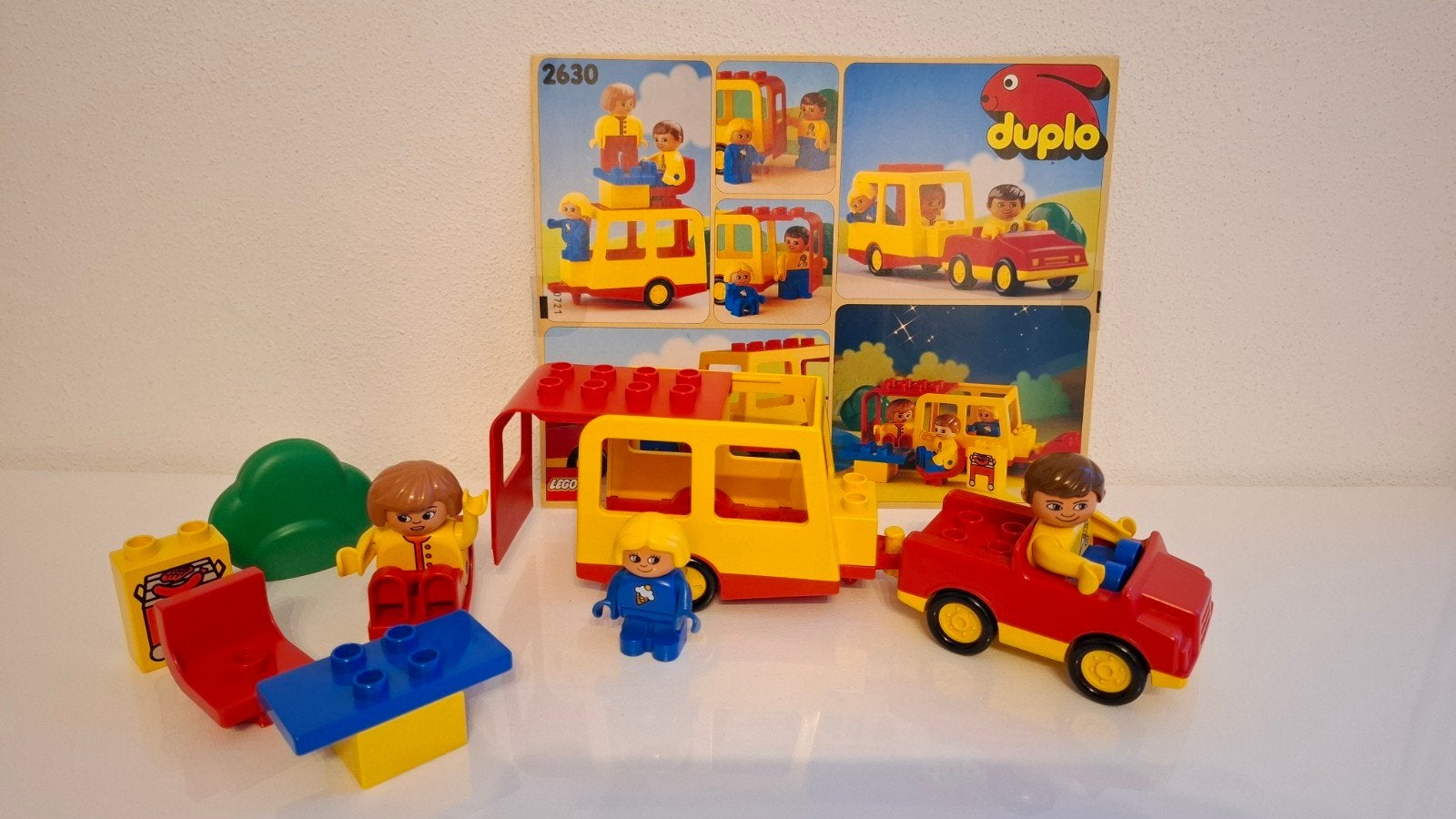 Auto en caravan van Duplo, Ophalen, Zo goed als nieuw, Duplo