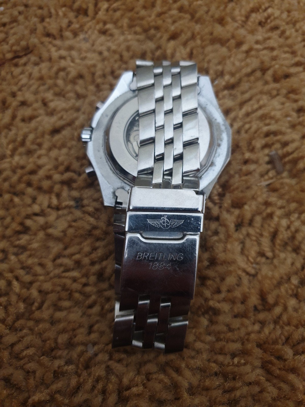 Breitling Polshorloge - Gebruikt, rood/zilver, Sieraden, Tassen en Uiterlijk, Horloges | Heren, Ophalen of Verzenden