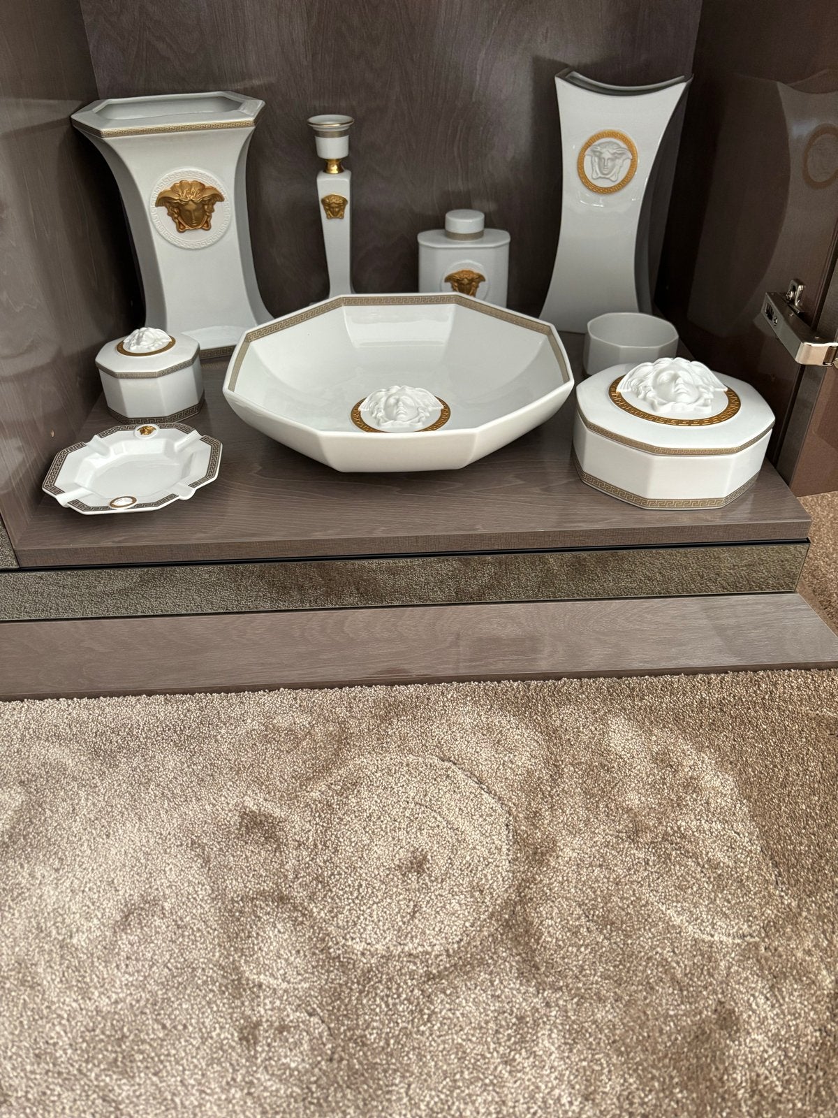 Versace Rosenthal Tafelset Wit Goud - Topstaat, Ophalen, Overige merken, Zo goed als nieuw, Porselein