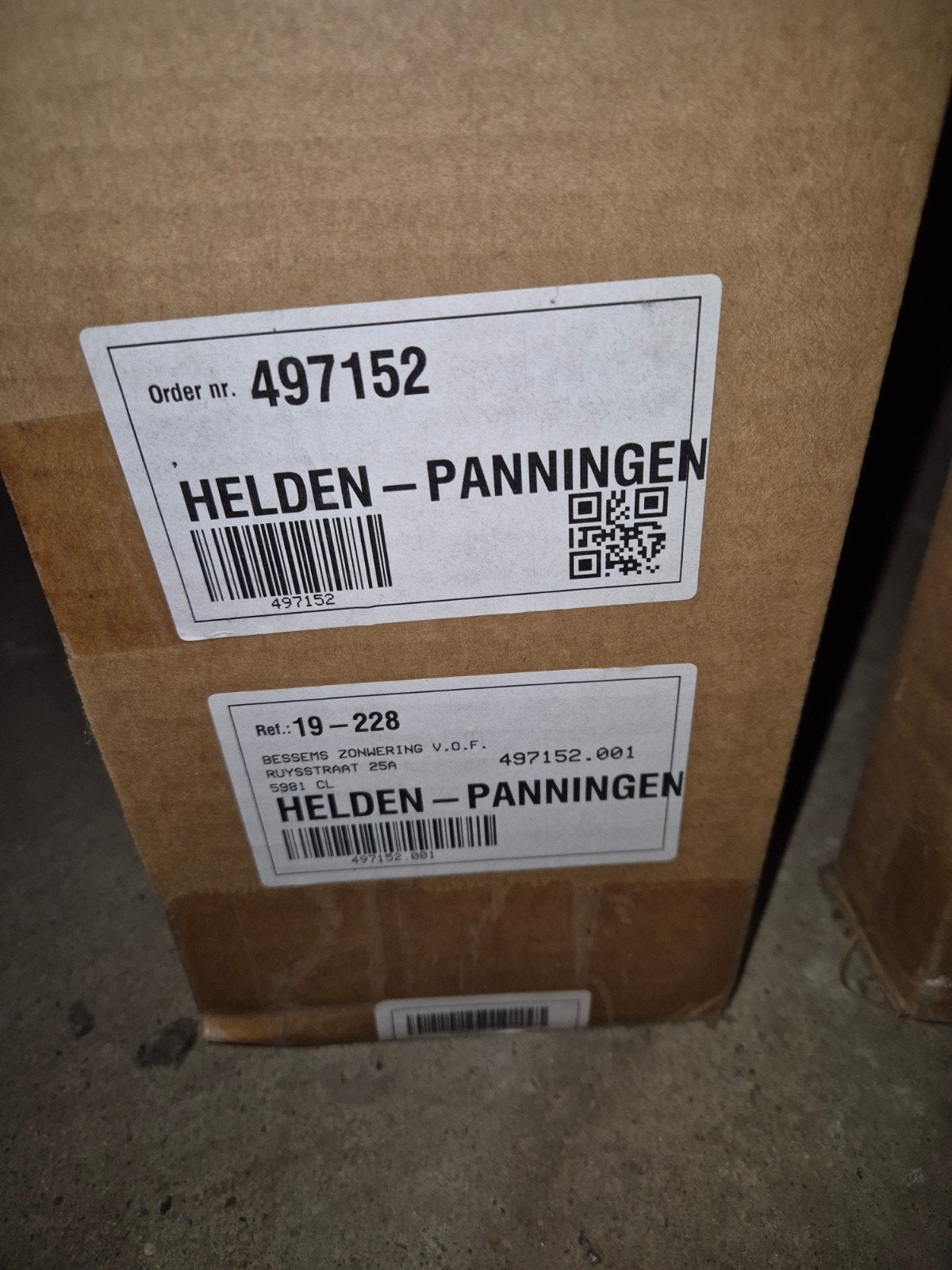 Dubbele plisse deur 2 stuks 2,65 mtr (h) x 2,00 mtr (b)., Ophalen, Kunststof, Hordeur, Nieuw