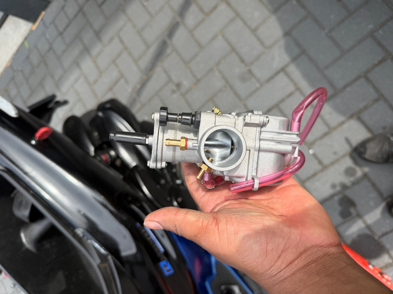 Polini 28mm Carburateur met Spruitstuk, Ophalen of Verzenden, Zo goed als nieuw, Carburateur