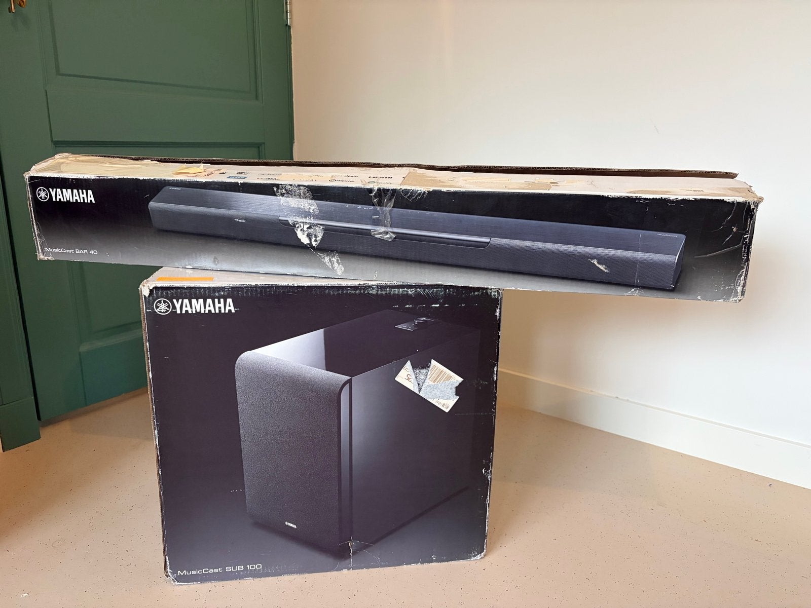 Yamaha MusicCast BAR 40 Soundbar met MusicCast SUB 100 Subwo, Ophalen, Bluetooth, Zo goed als nieuw