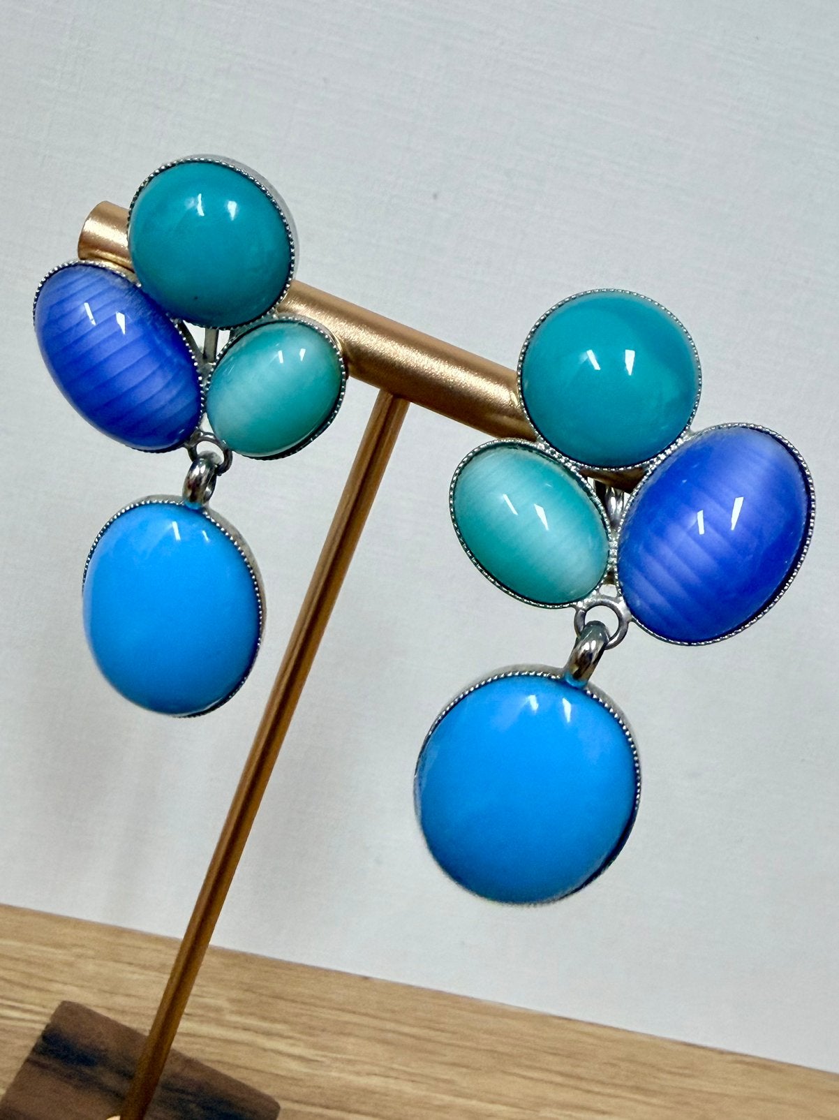 Philippe Ferrandis vintage clips UV glow, Blauw, Ophalen of Verzenden, Info@vintageglitch.nl, Glas