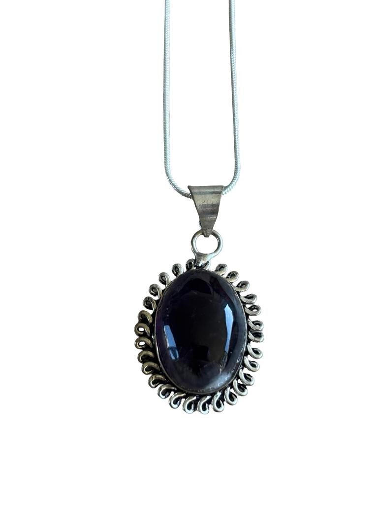 Ketting met Amethist hanger Handgemaakt Kalmte Wijsheid, Paars, Nieuw, Ophalen of Verzenden, Steen of Mineraal