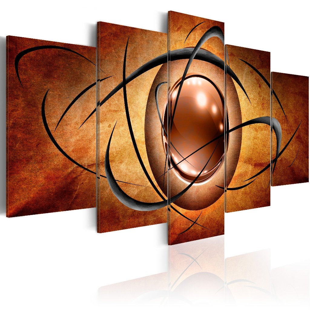 208 Abstract Art XXL 5 Luik Canvas Schilderij 200x100cm, Ophalen of Verzenden
