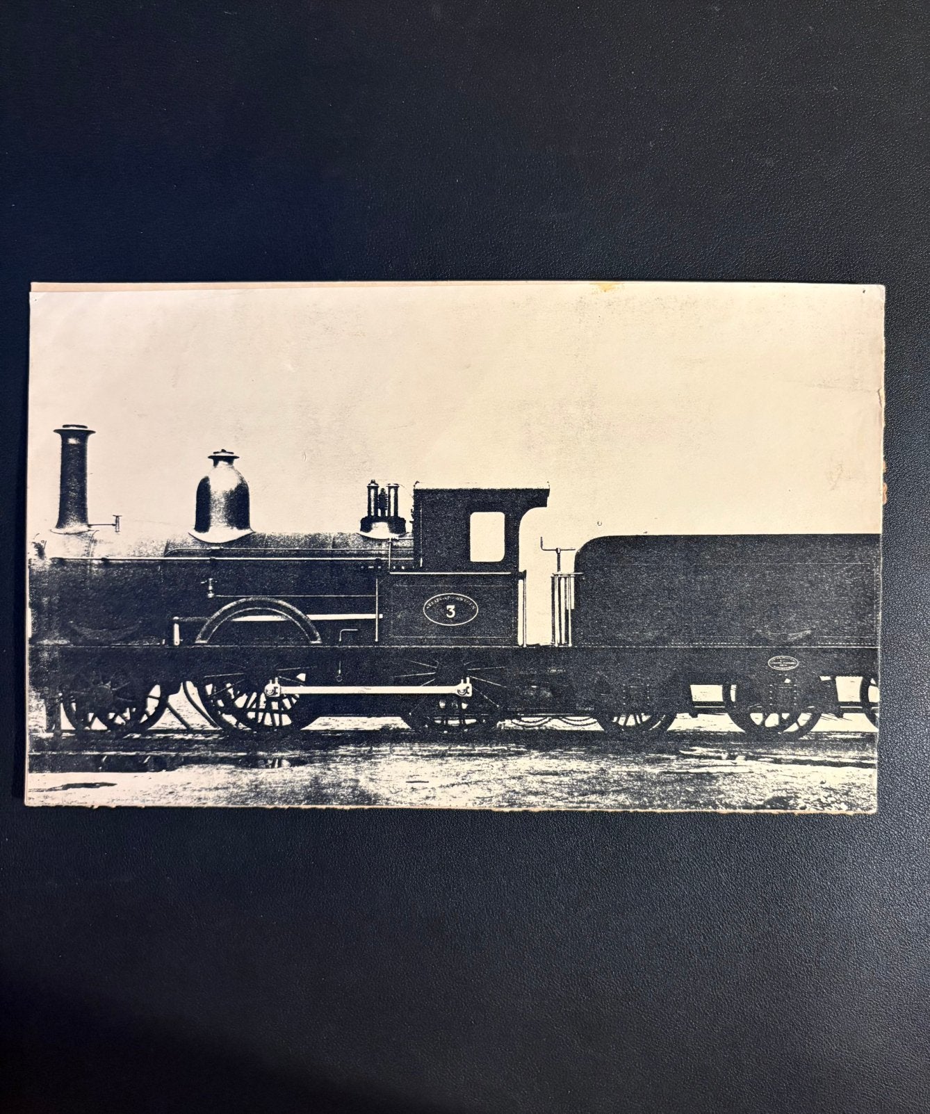 Grote oude foto stoomlocomotief SS 3, Verzamelen, Ophalen of Verzenden, Gebruikt, Trein