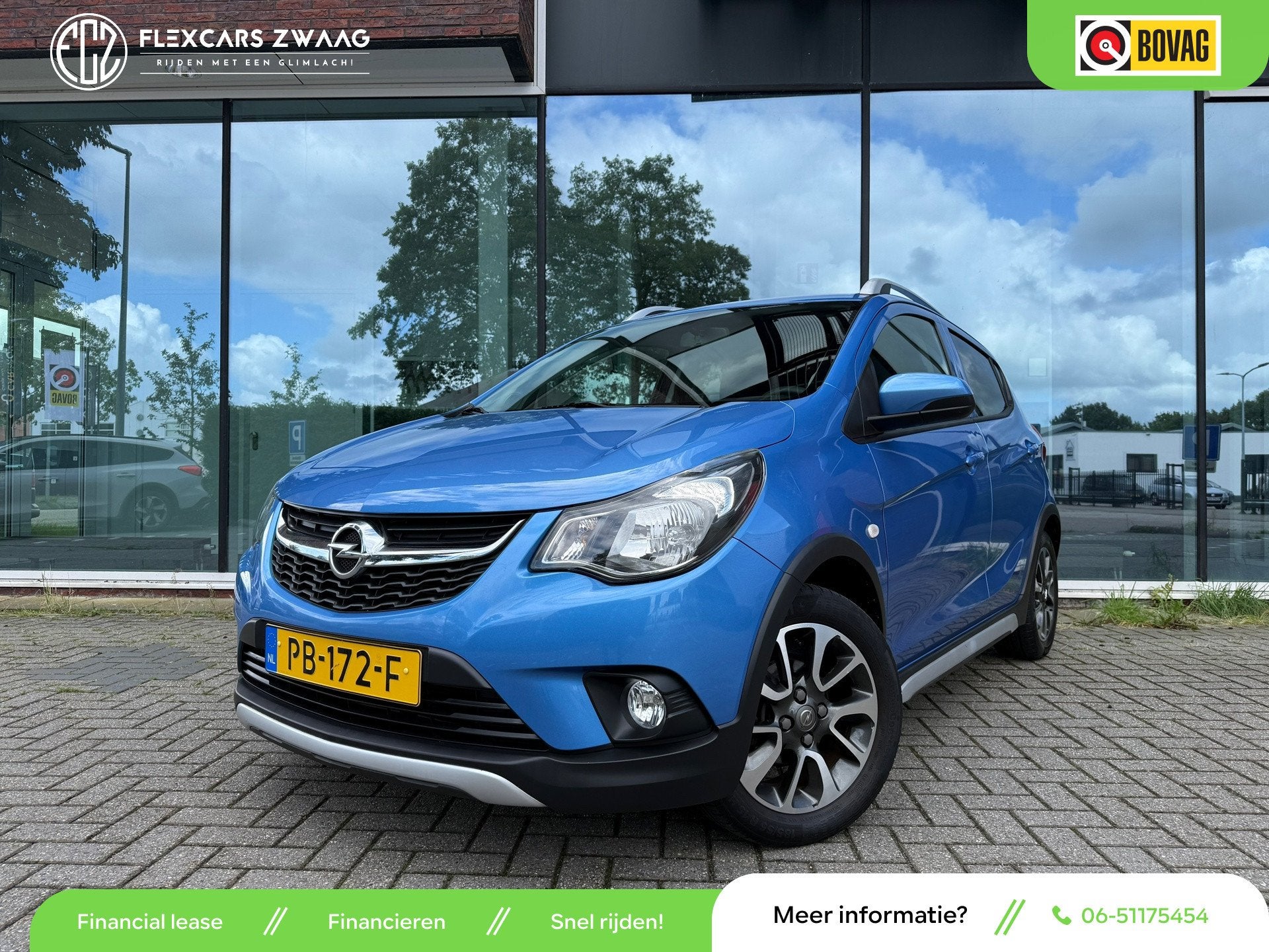 Opel KARL 1.0 Rocks Online Edition - Automaat - Media Apple/, Auto's, 839 kg, Stof, Gebruikt, Blauw