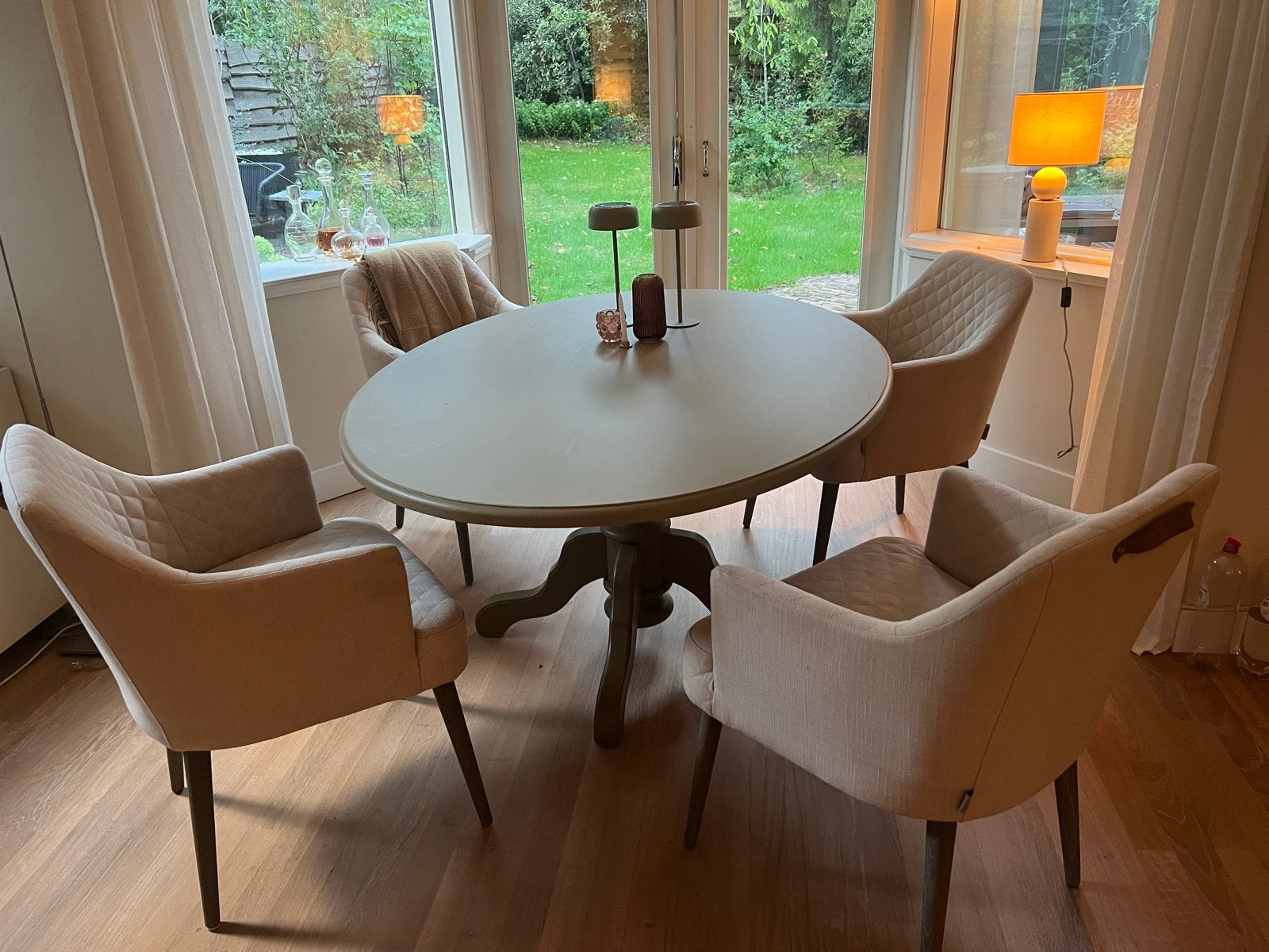 Ovale eettafel 160 x 110 cm, Gebruikt, 100 tot 150 cm, Ophalen of Verzenden, 150 tot 200 cm